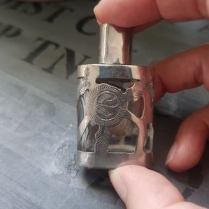 Glass and Sterling Silver Bottle